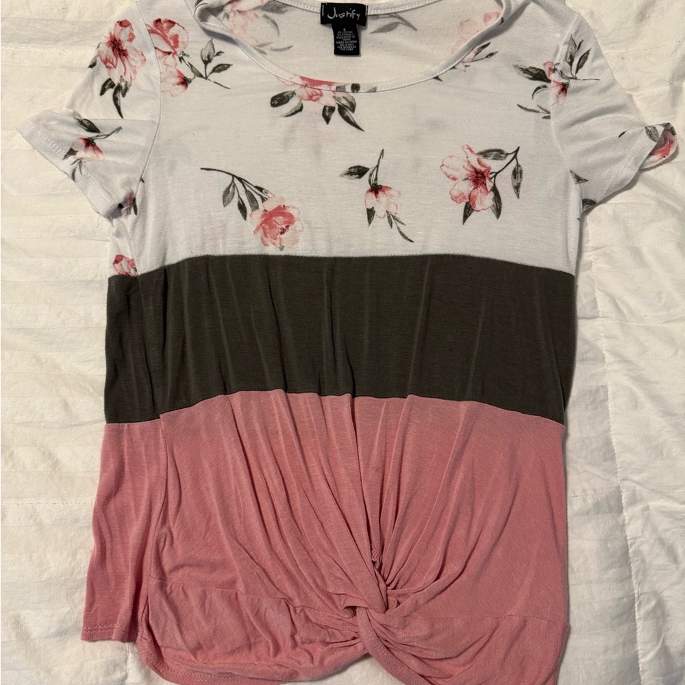 Floral Colorblock Women's Top